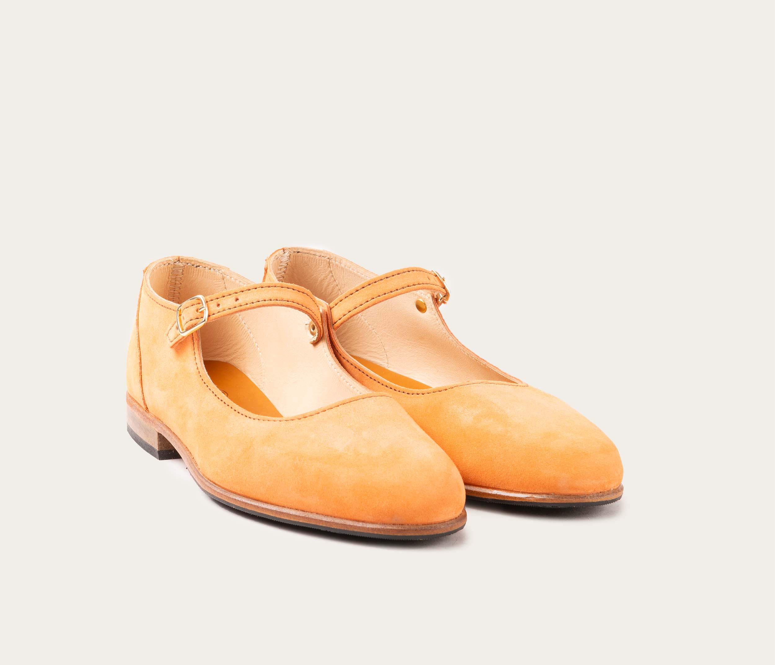 Jeanne, Babie Velours Mandarine - Image 3