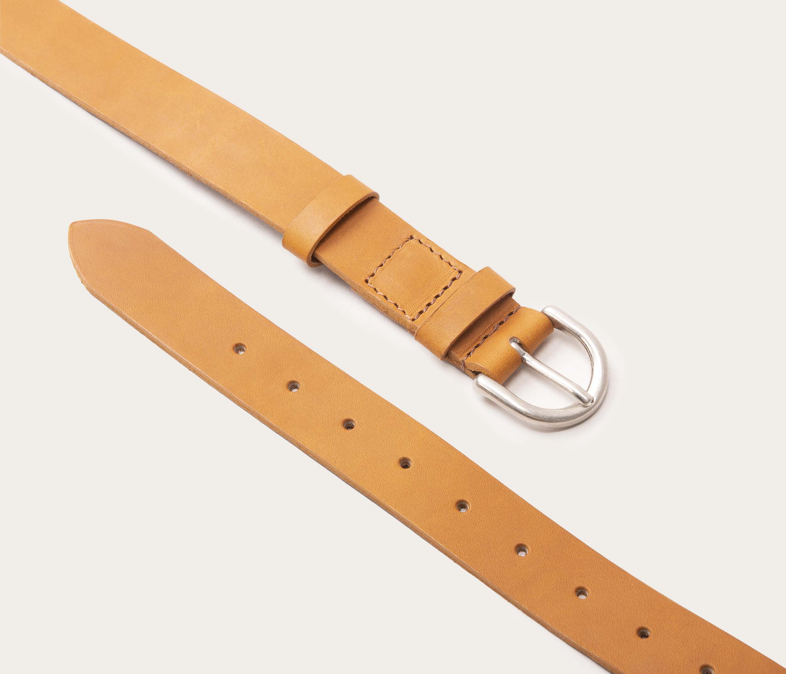 Ceinture 25mm naturel boucle argent - Image 3