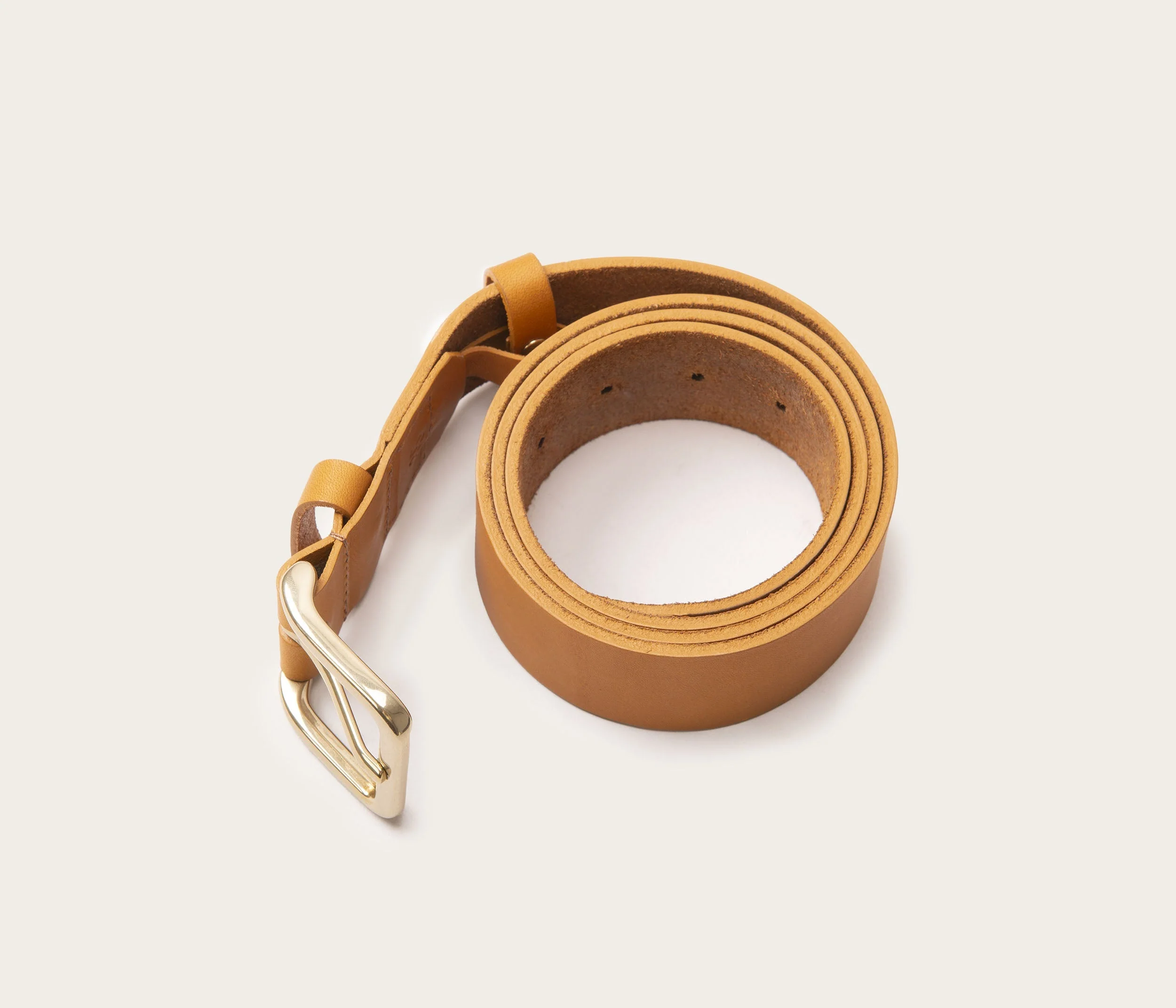 Ceinture 35mm naturel boucle or - Image 3