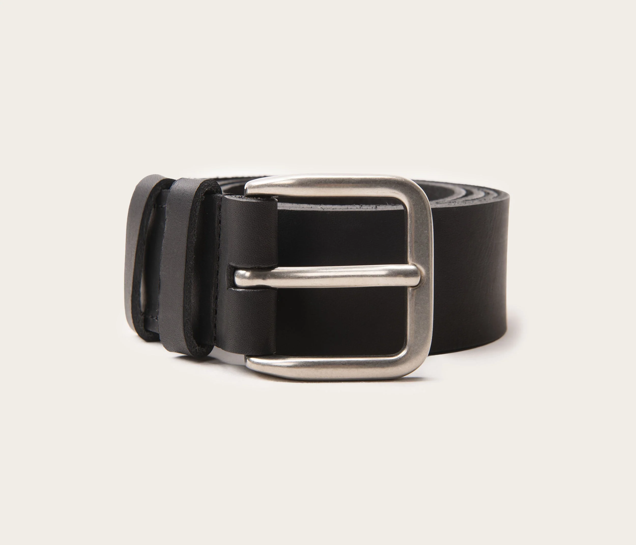 Ceinture 35mm noir boucle argent
