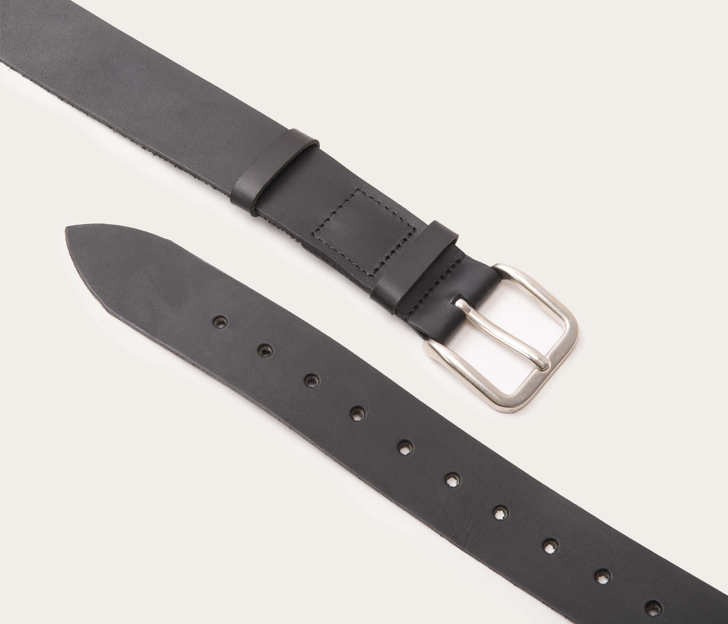 Ceinture 35mm noir boucle argent - Image 3