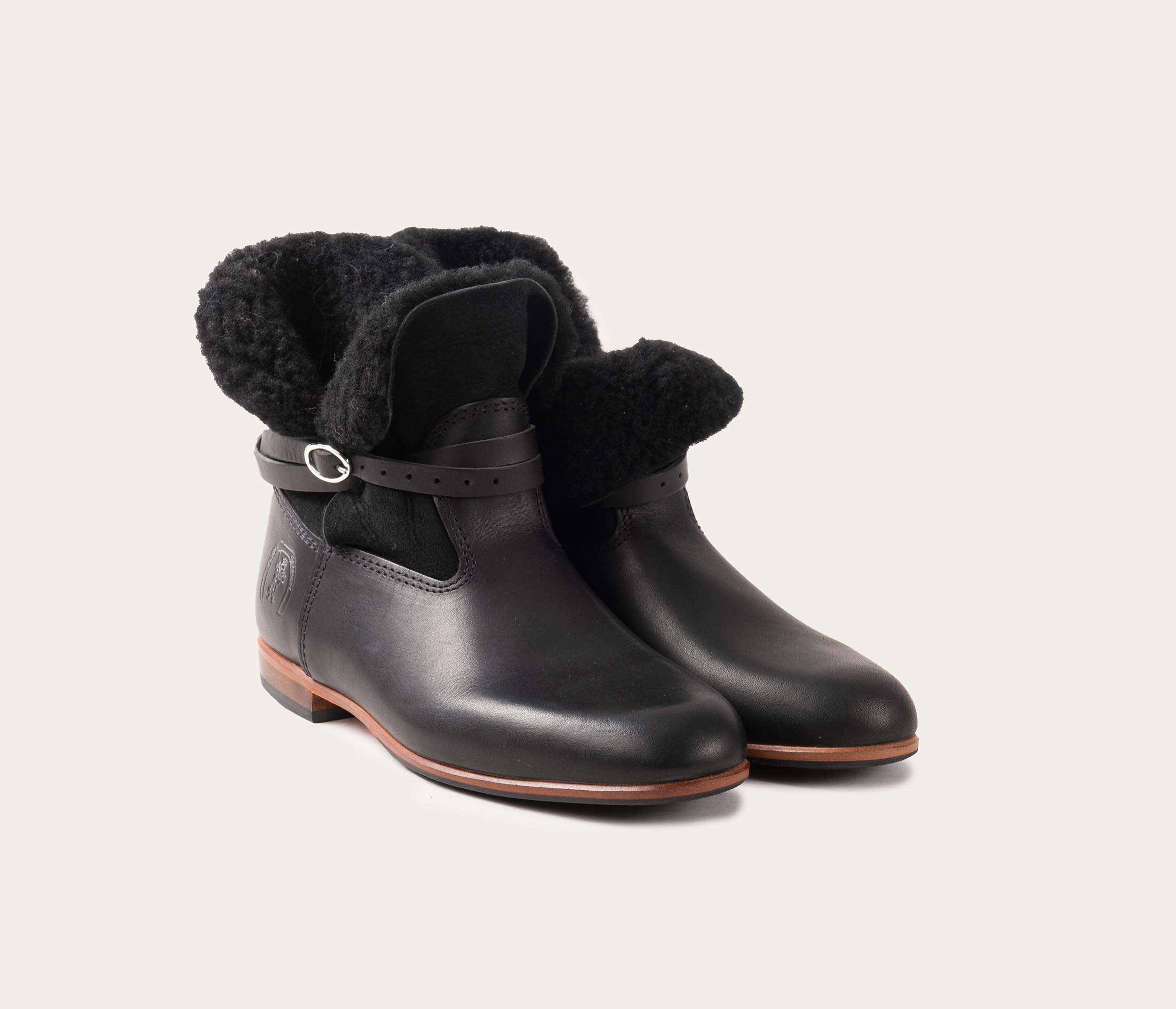 Chelby Bottine Noir & Mouton - Prix doux - Image 2