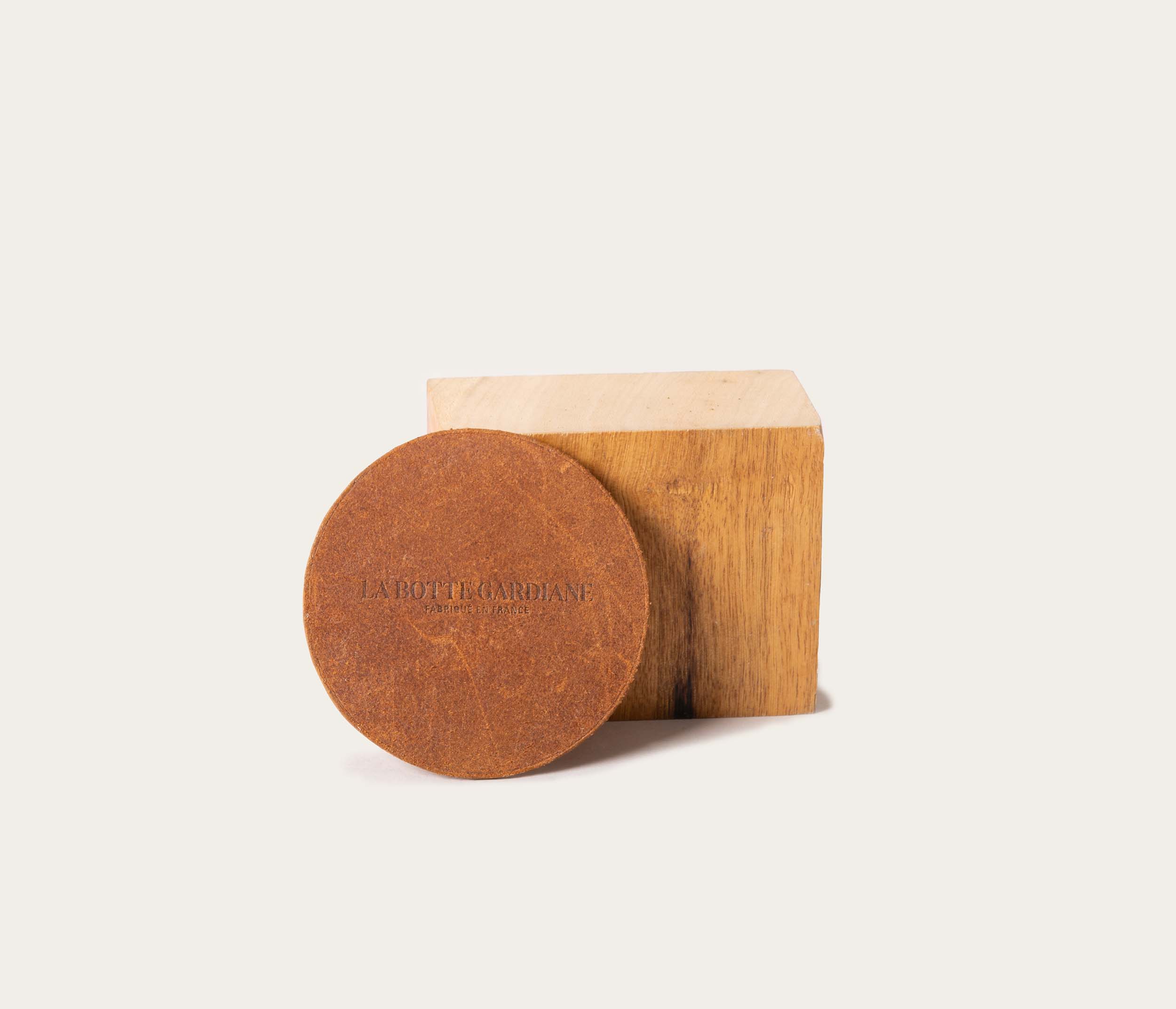 Dessous de verre en cuir naturel - Image 3