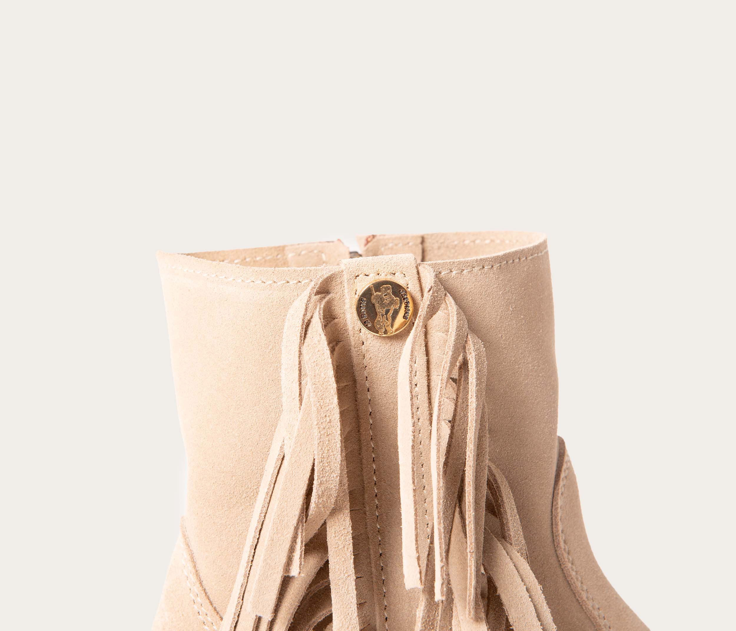 Fantine, Bottine Velours Beige - Image 4