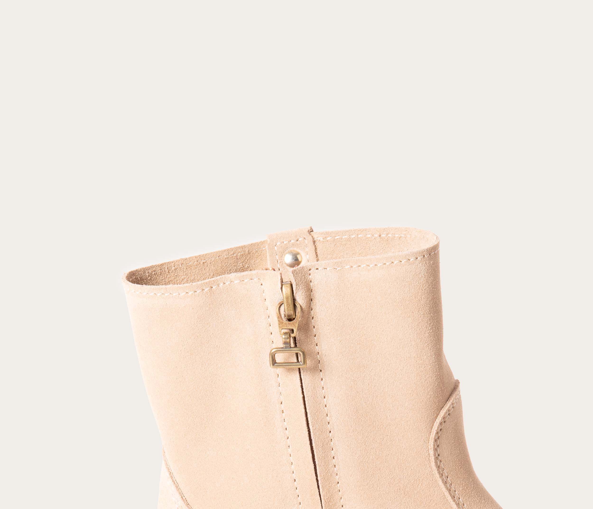 Fantine, Bottine Velours Beige - Image 6