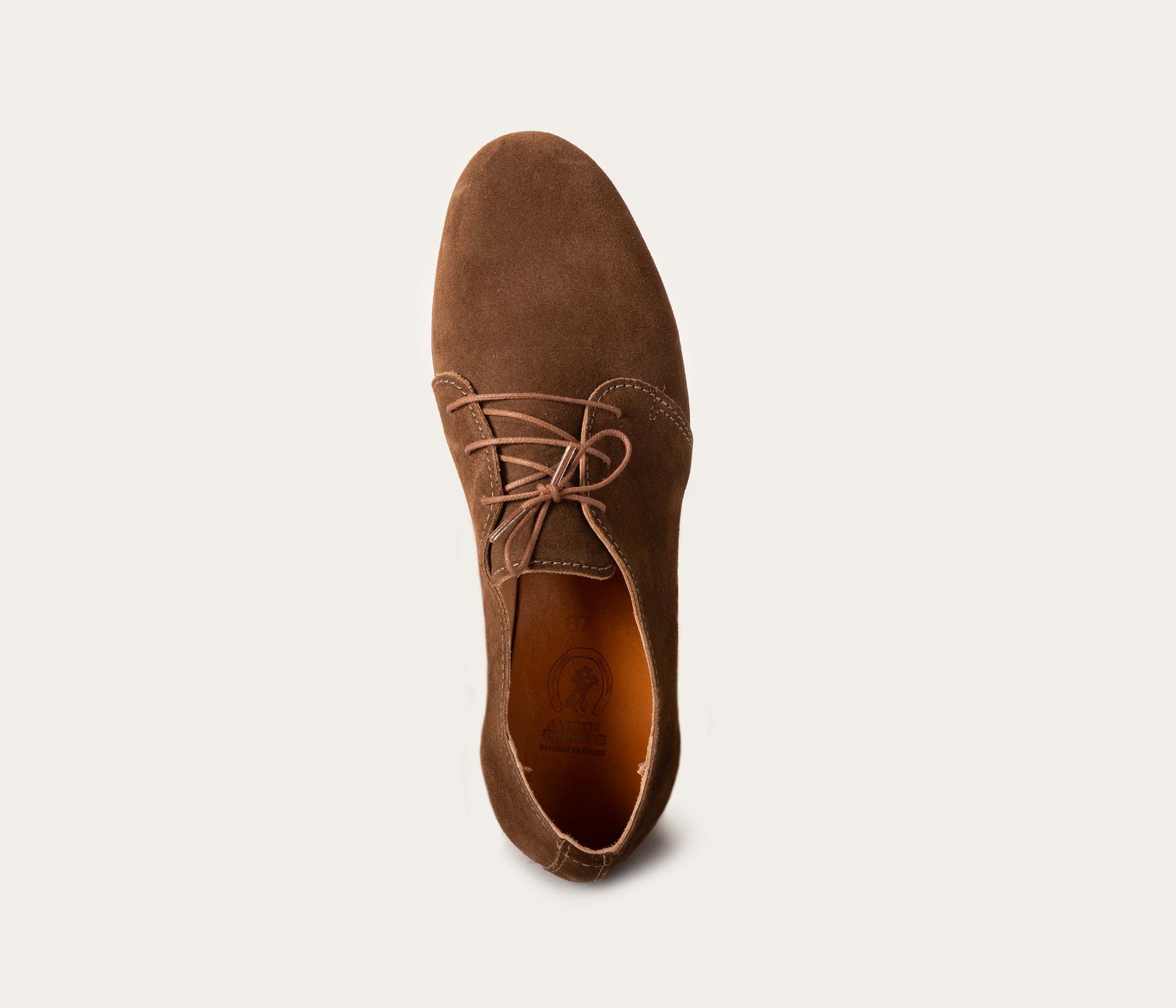 Georges Derby Velours Taupe - Image 3