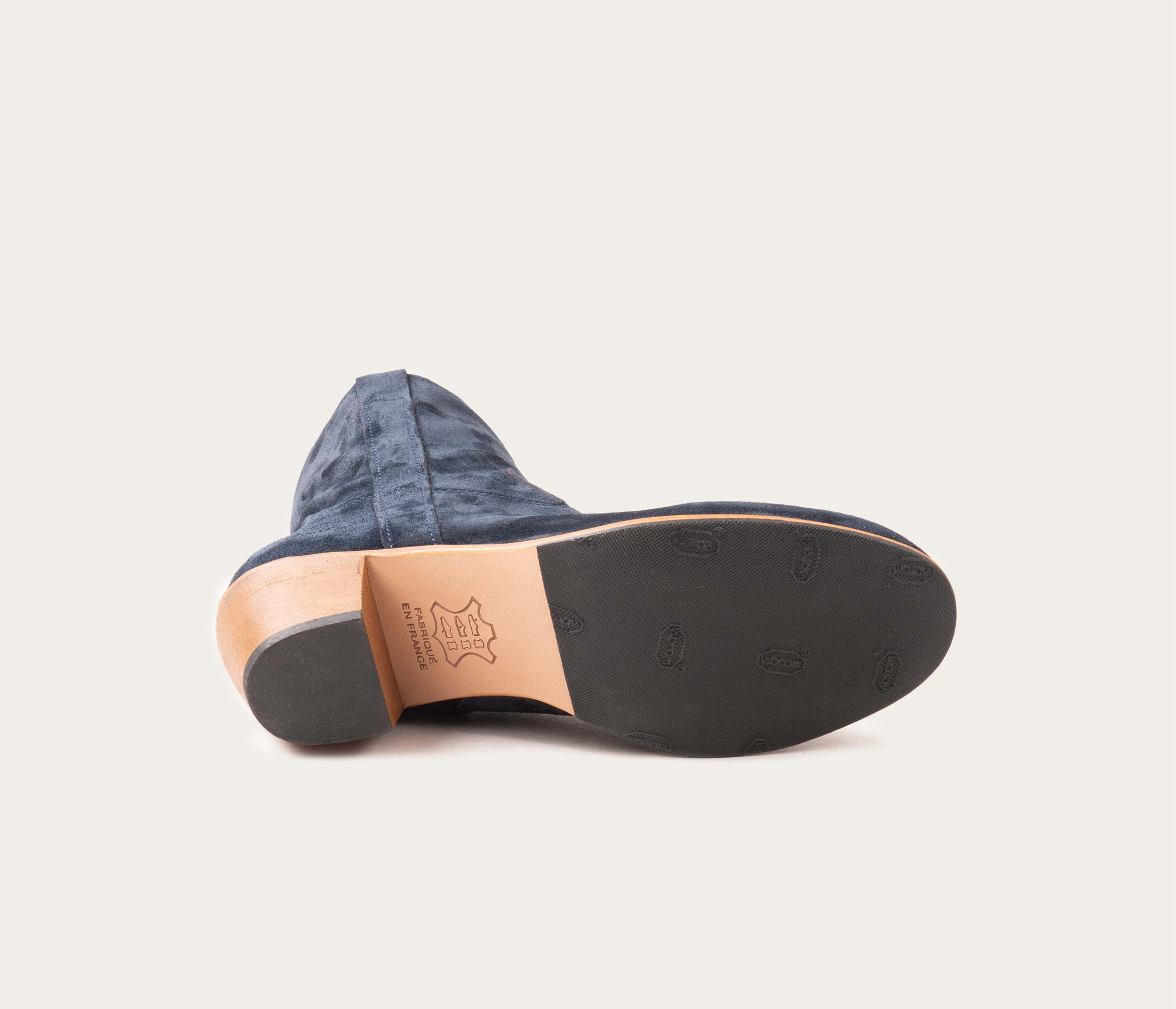 GisĂšle Bottine Femme Velours Marine - Image 5
