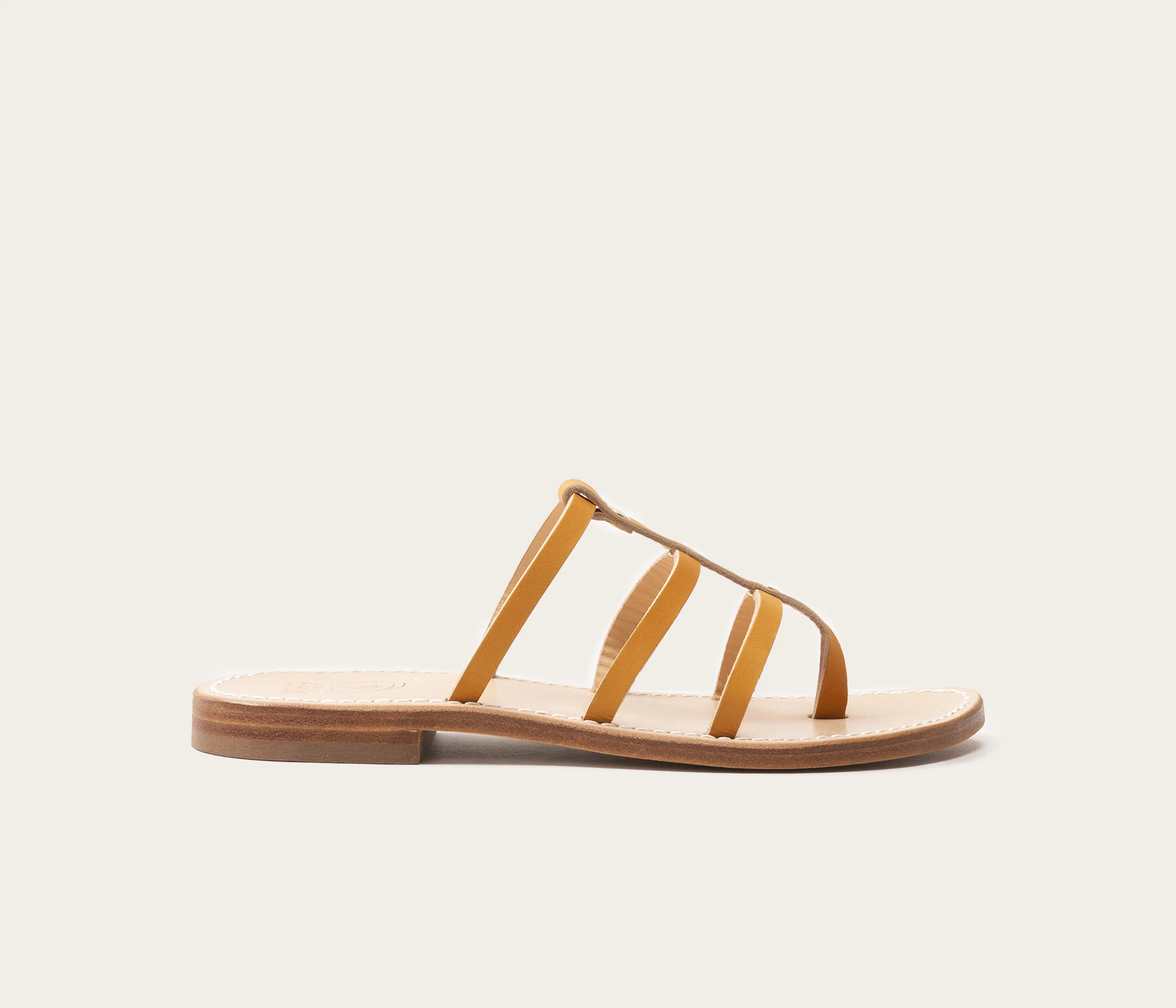 Lunel Sandale Naturel avec Patins - Prix Doux
