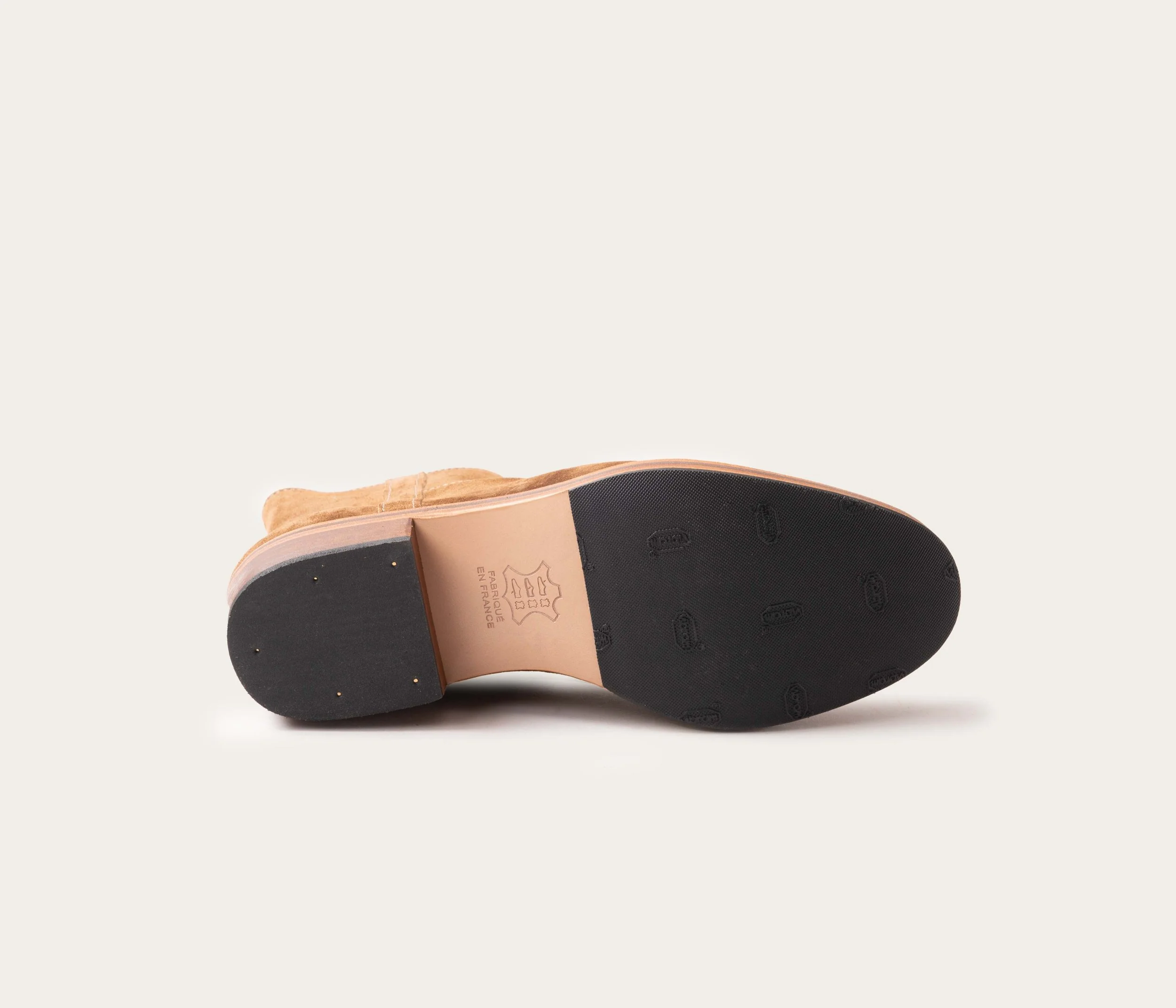 Terence Bottine Velours Taupe - Image 6