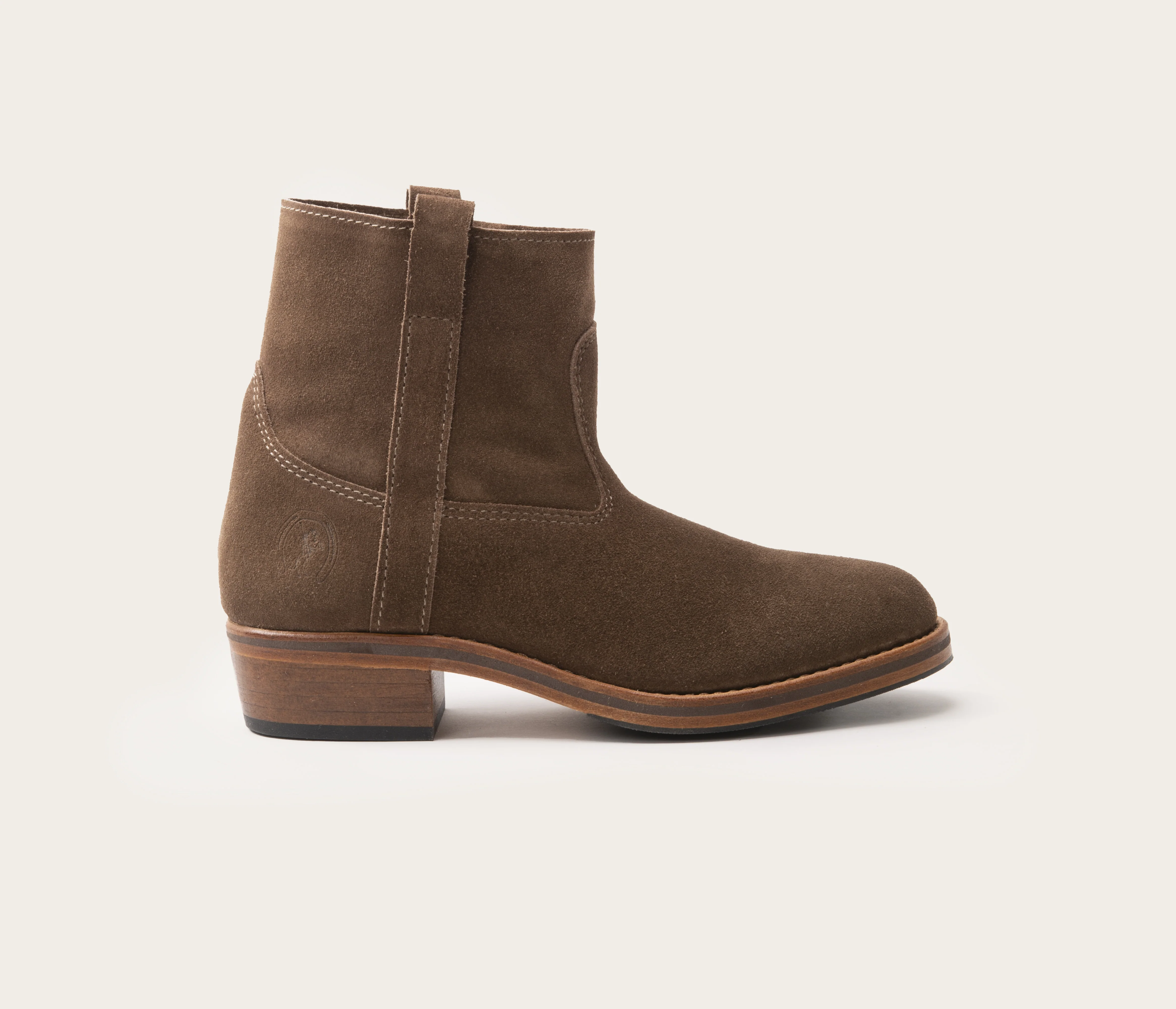 Tiers Gardian Bottine Velours Taupe - Prix Doux
