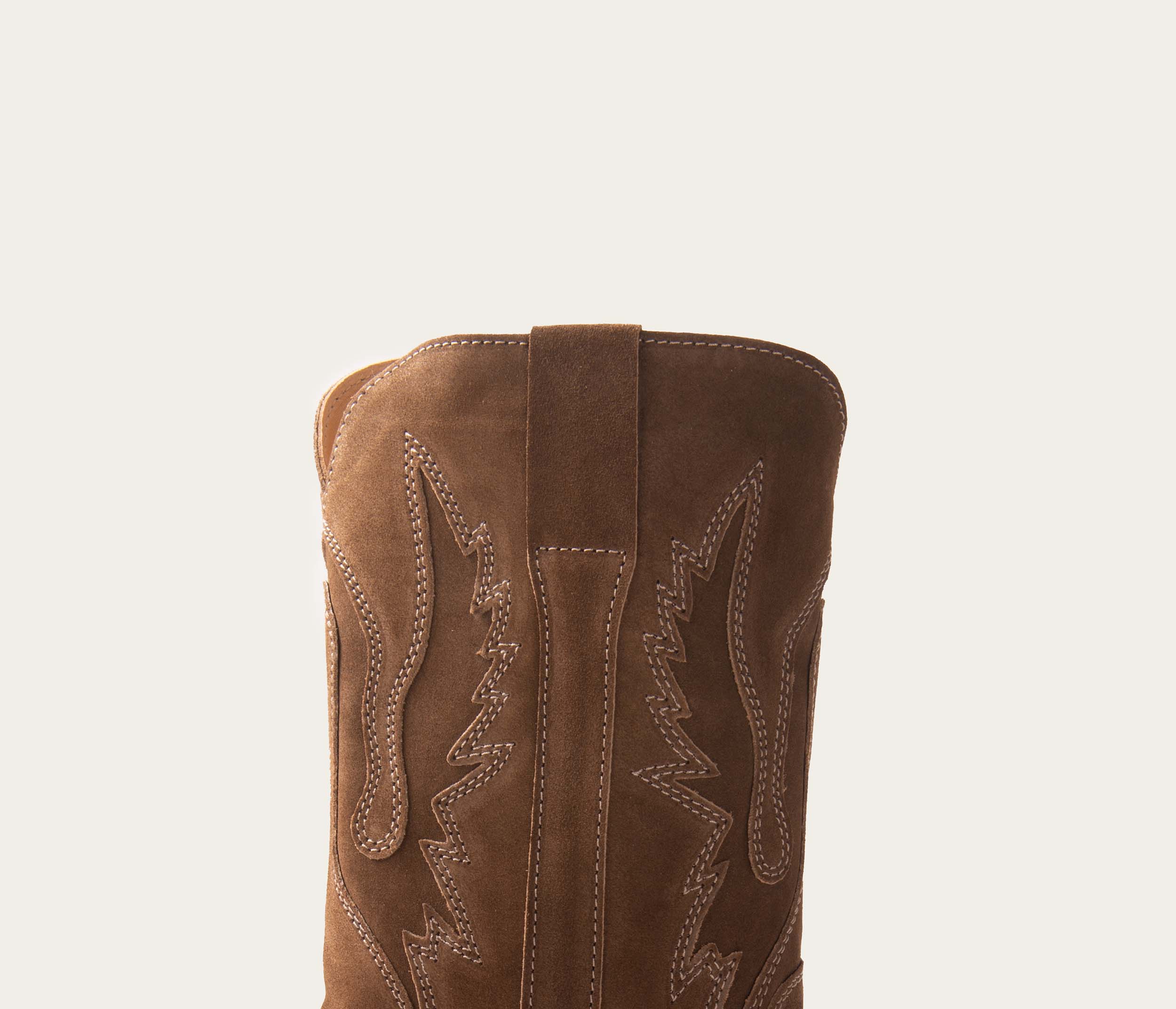 Western, Botte Velours Taupe - Image 4