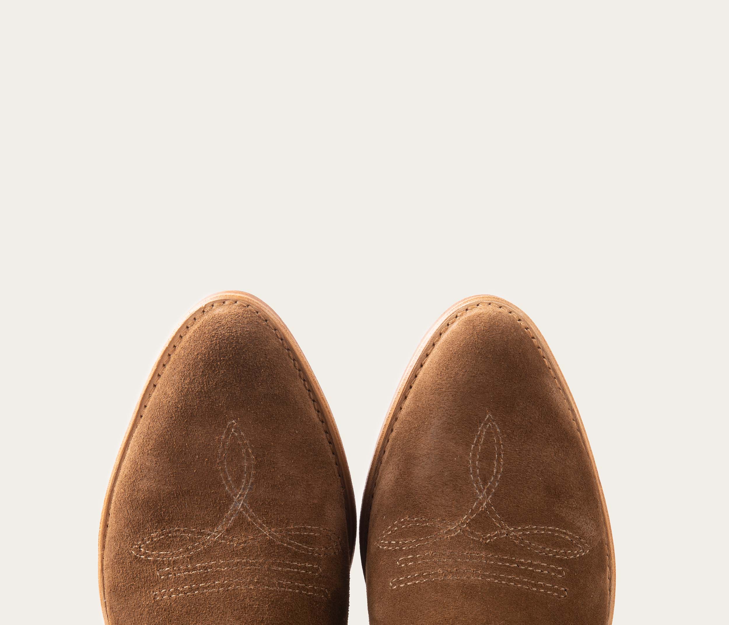 Western, Botte Velours Taupe - Image 6